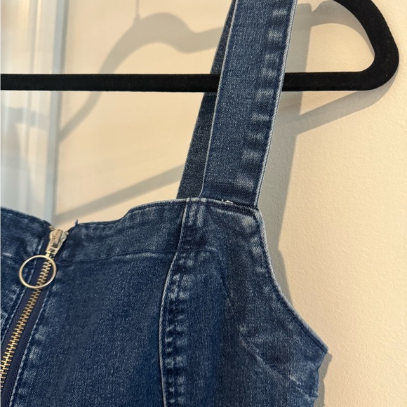 EightyTwo Denim Zip-Front Dress Jean dress - Picture 3 of 8
